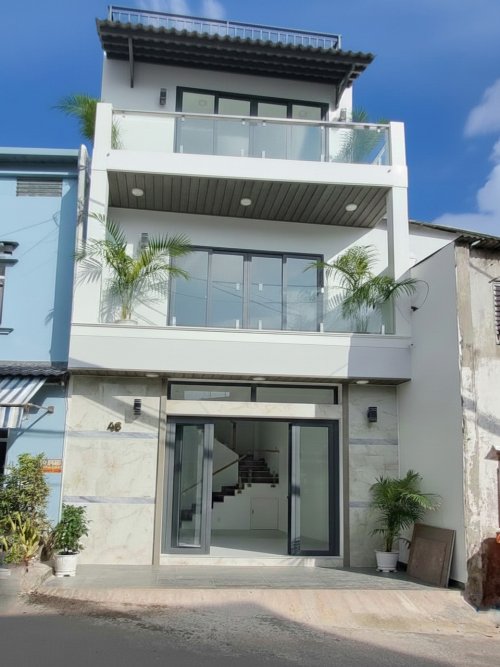 L1659 Nhà mặt tiền Tú Mỡ Gò Vấp, sổ hồng riêng, Đ.8m, 3 tầng, 4.5x6m, 4.x tỷ